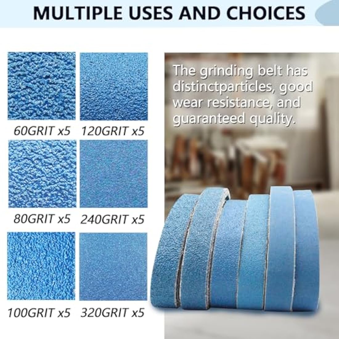 FEIHU Metal Sanding Belts 30x533mm | Zirconia Alumina Set of 30