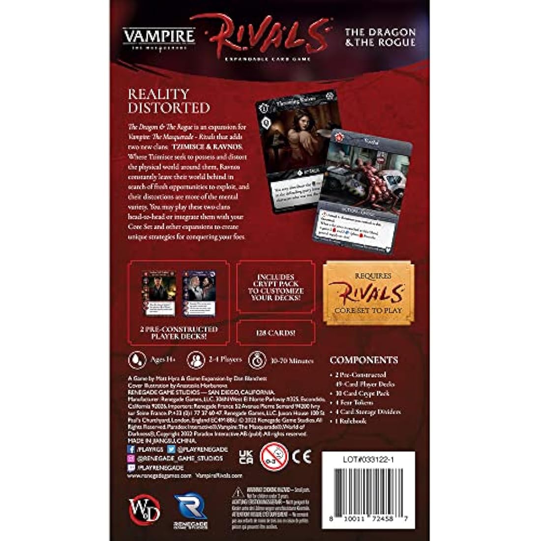 Vampire: The Masquerade Rivals – The Dragon and The Rogue Card Game