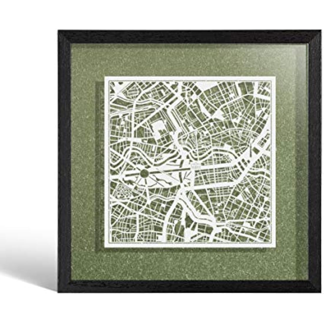 O3 Design Studio Berlin Marco de Papel para Mapas | Arte Minimalista