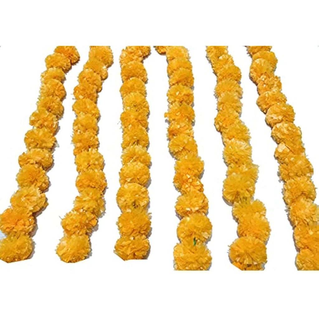Artificial Marigold Garland - 5 Pack Orange Indian Wedding Decor