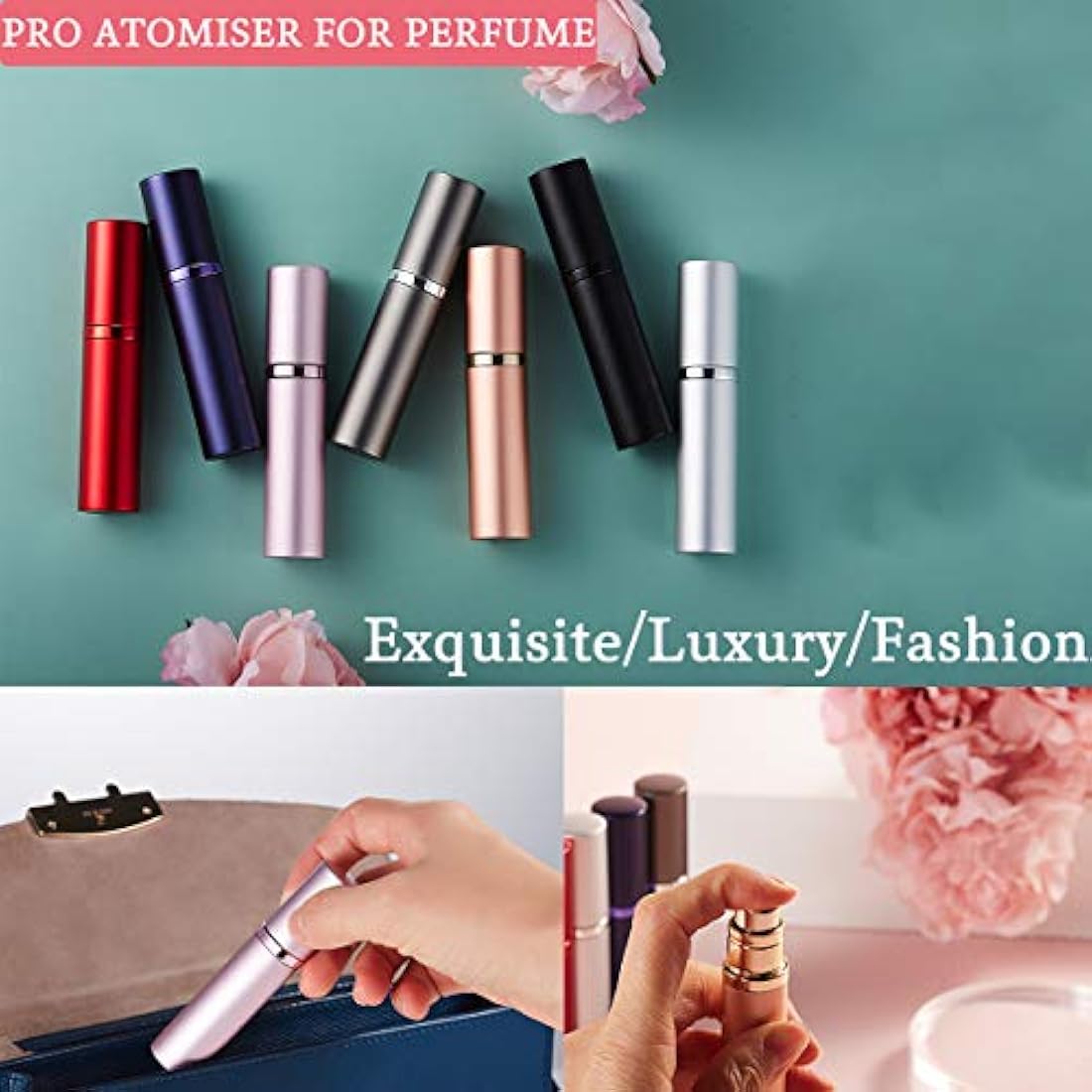 AsaNana Refillable Perfume Atomiser | 5ml Leakproof Travel Bottle