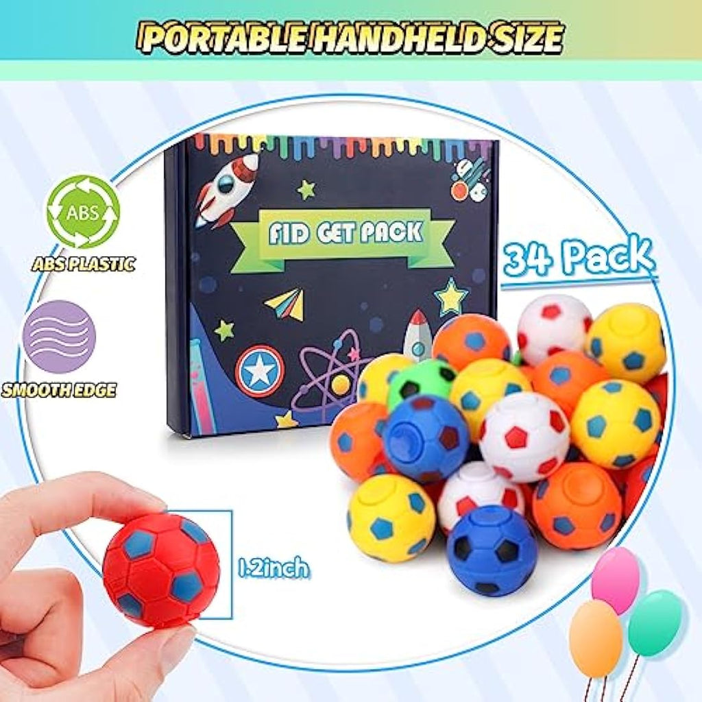 Sports Ball Fidget Spinner Set - 36PCS Stress Relief Toys