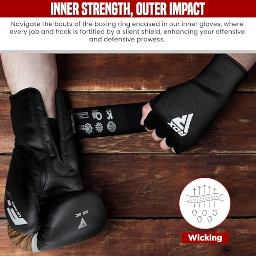 RDX Boxing Hand Wraps - Elasticated Inner Gloves for MMA & Muay Thai