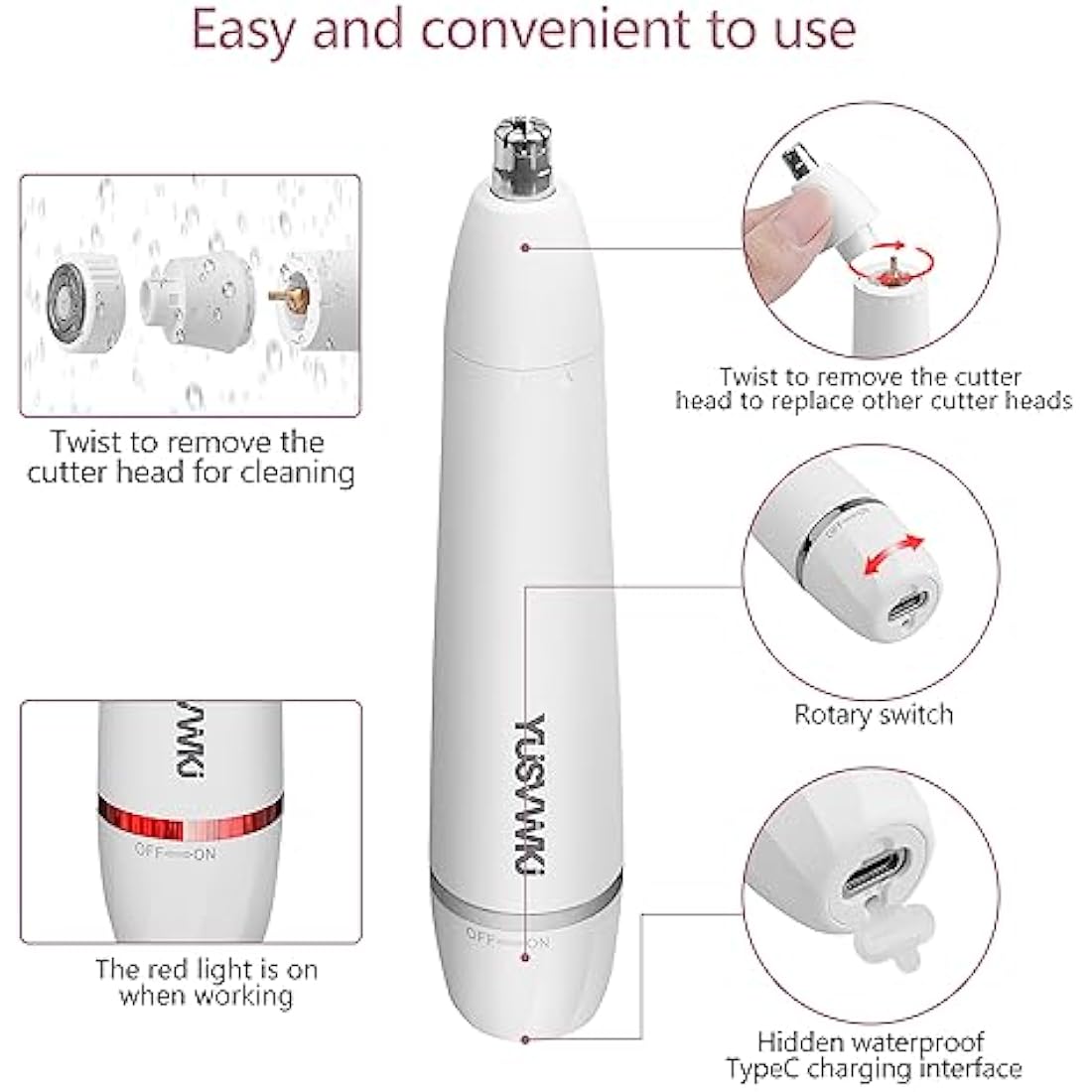 Jolof Store 5-in-1 Electric Lady Shaver – Waterproof USB Bikini Trimmer