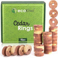 ecoKiwi Cedar Moth Repellent Rings - 55 Pack Natural Red Cedarwood