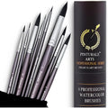 Pinturale Arts 8pc Professional Watercolour Brushes - Synthetic Round Set