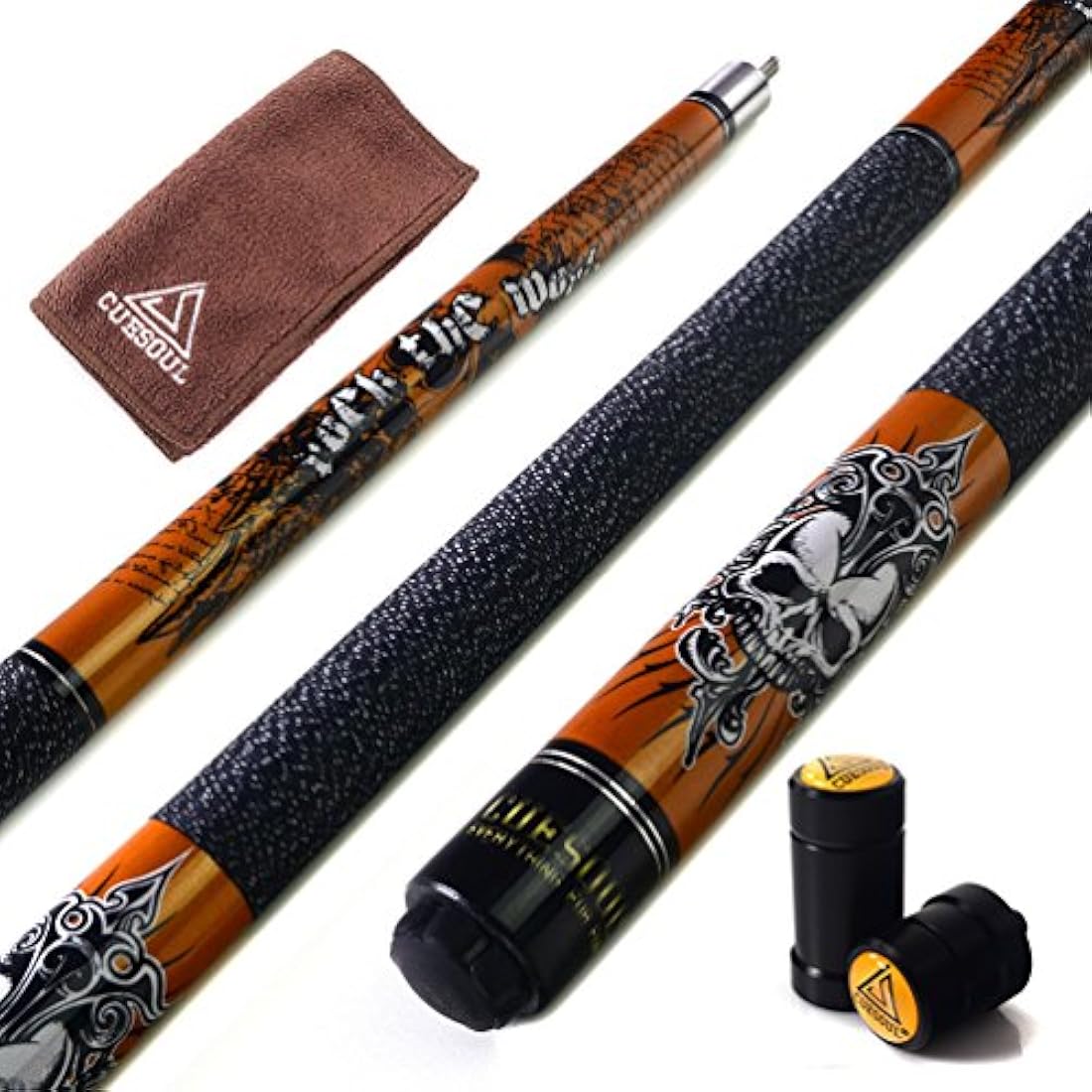 CUESOUL ROCKIN 58" 21oz Pool Cue Stick | Maple Shaft & Irish Linen Wrap
