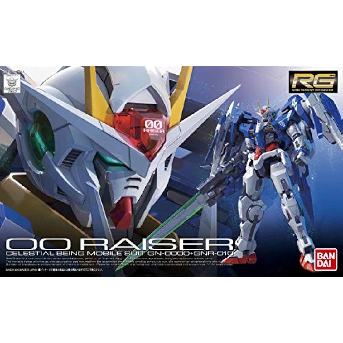 Bandai RG 1/144 00 Raiser Gundam Model Kit - Mobile Suit Gunpla