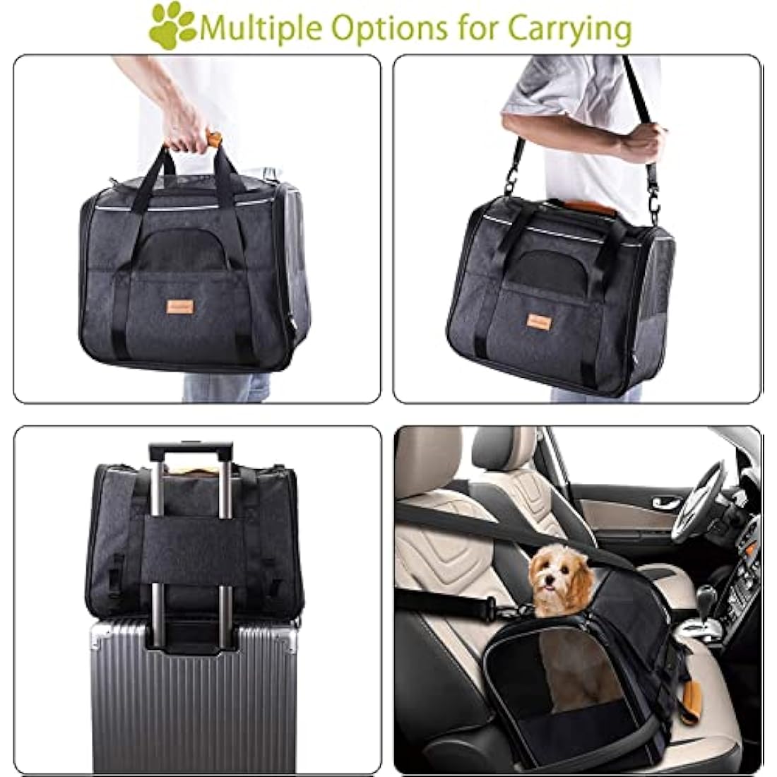 Morpilot Airline Approved Pet Carrier – Breathable Cat & Dog Travel Bag