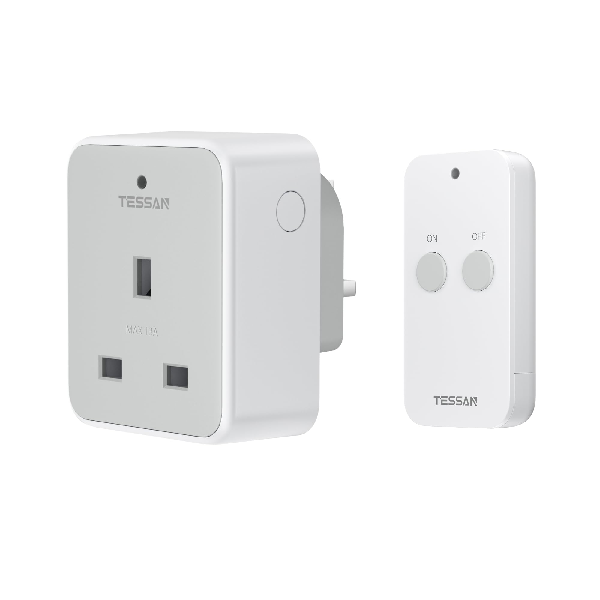 TESSAN Remote Control Plug Socket UK | 30m Range Wireless Plug