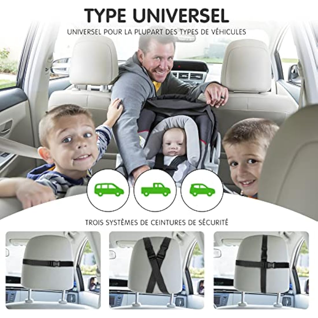 Vinabo Baby Car Mirror – Shatterproof Wide-Angle Rear Seat Mirror