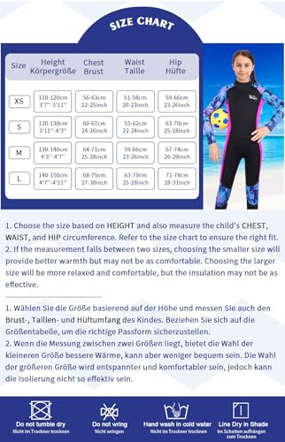 Yikayin Kids 2.5MM Neoprene Full Wetsuit | Back Zip Thermal Swimsuit