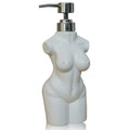 Caahanjia Ceramic Girl Soap Dispenser | 12oz White Porcelain Lotion Pump
