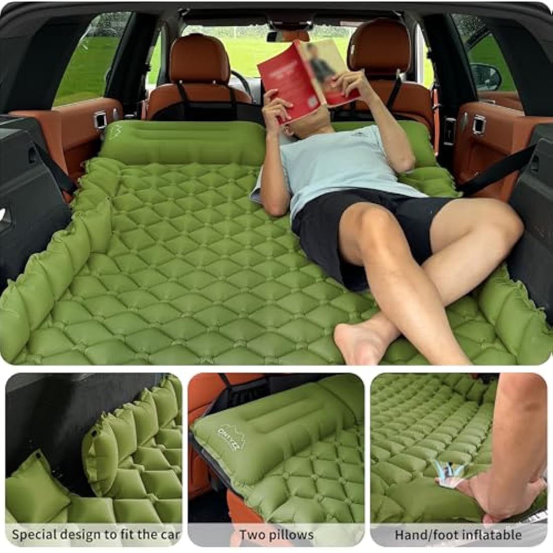 ONTYZZ SUV Car Inflatable Mattress – 2 Person Self Inflating Bed with Pump