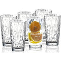 VeiledGem Unbreakable Tritan Drinking Glasses – 15oz Shatterproof Set of 6