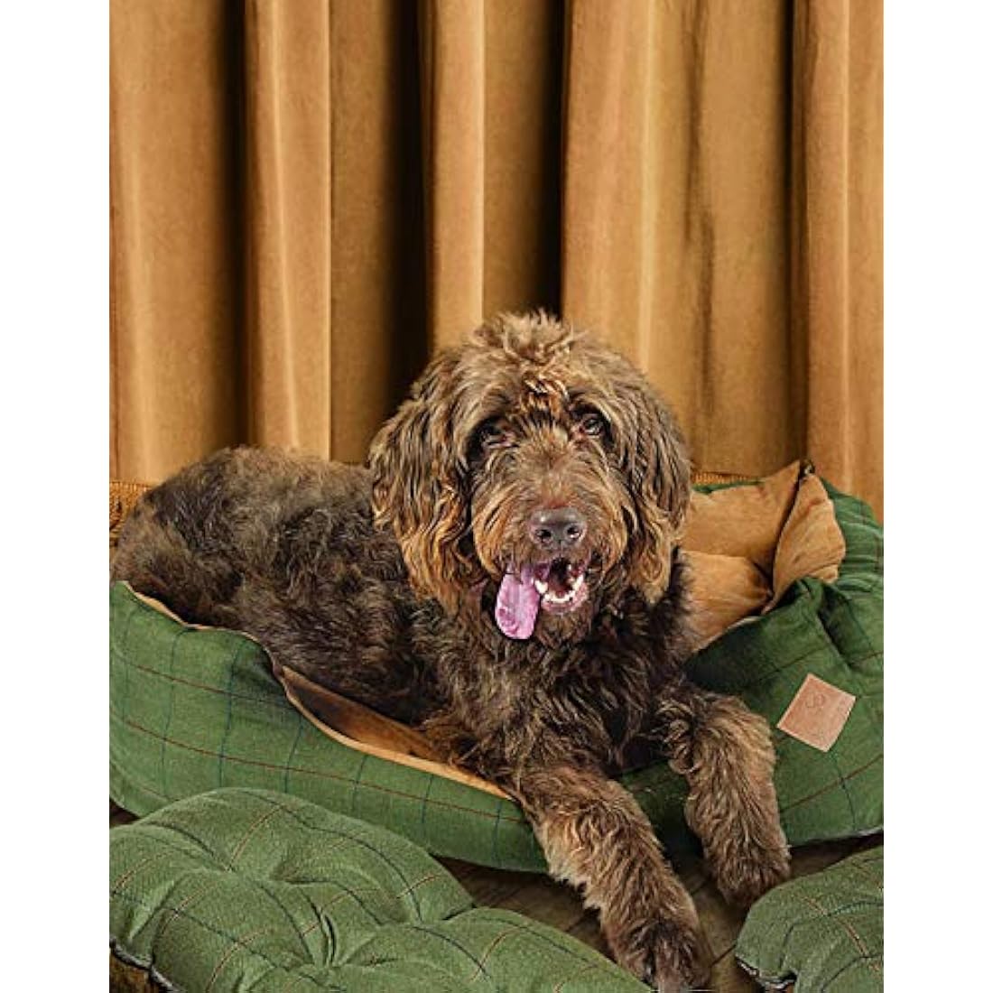 Danish Design Hunter Tweed Dog Snuggle Bed | Washable Faux Suede - 23"