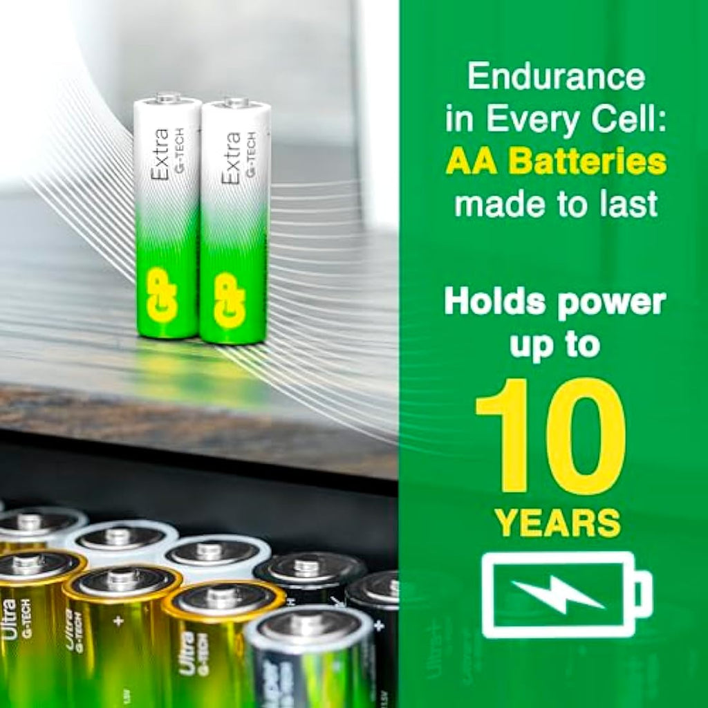 GP Batteries AA Extra Alkaline 1.5V Batteries - 80 Pack Bulk Storage Box