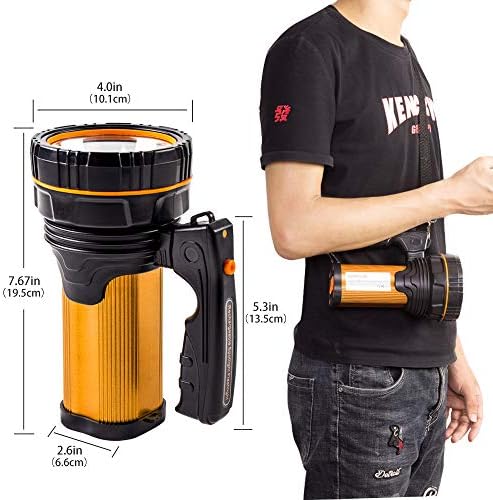 MAYTHANK LED Rechargeable Spotlight - 6000 Lumens 10000mAh Torch