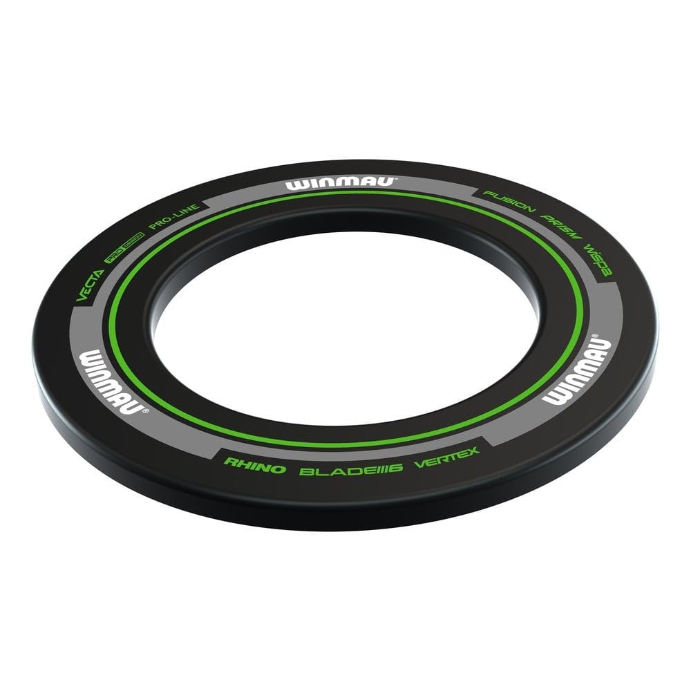 Winmau Dartboard Surround Ring - Black and Green Foam Wall Protector