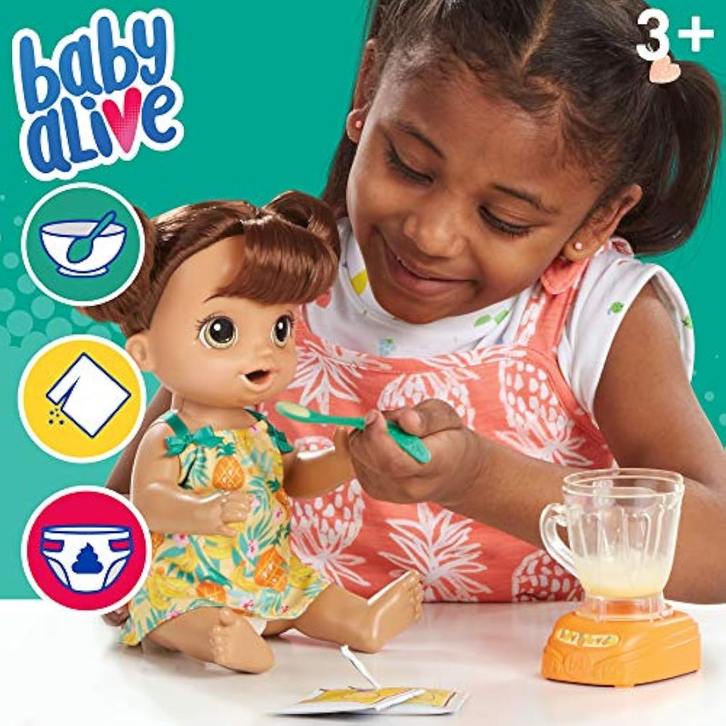 Baby Alive Magical Mixer Baby Doll with Toy Blender and Brown Hair