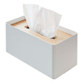 Yamazaki Home Steel Tissue Box Cover with Wooden Lid – Ash