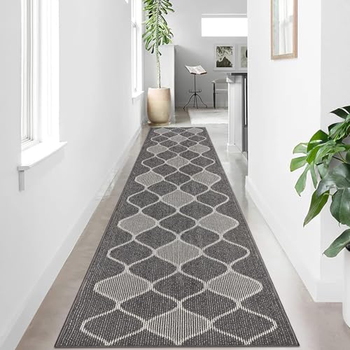 Cekene Non-Slip Hallway Carpet Runner - 65x300cm Washable Kitchen Rug