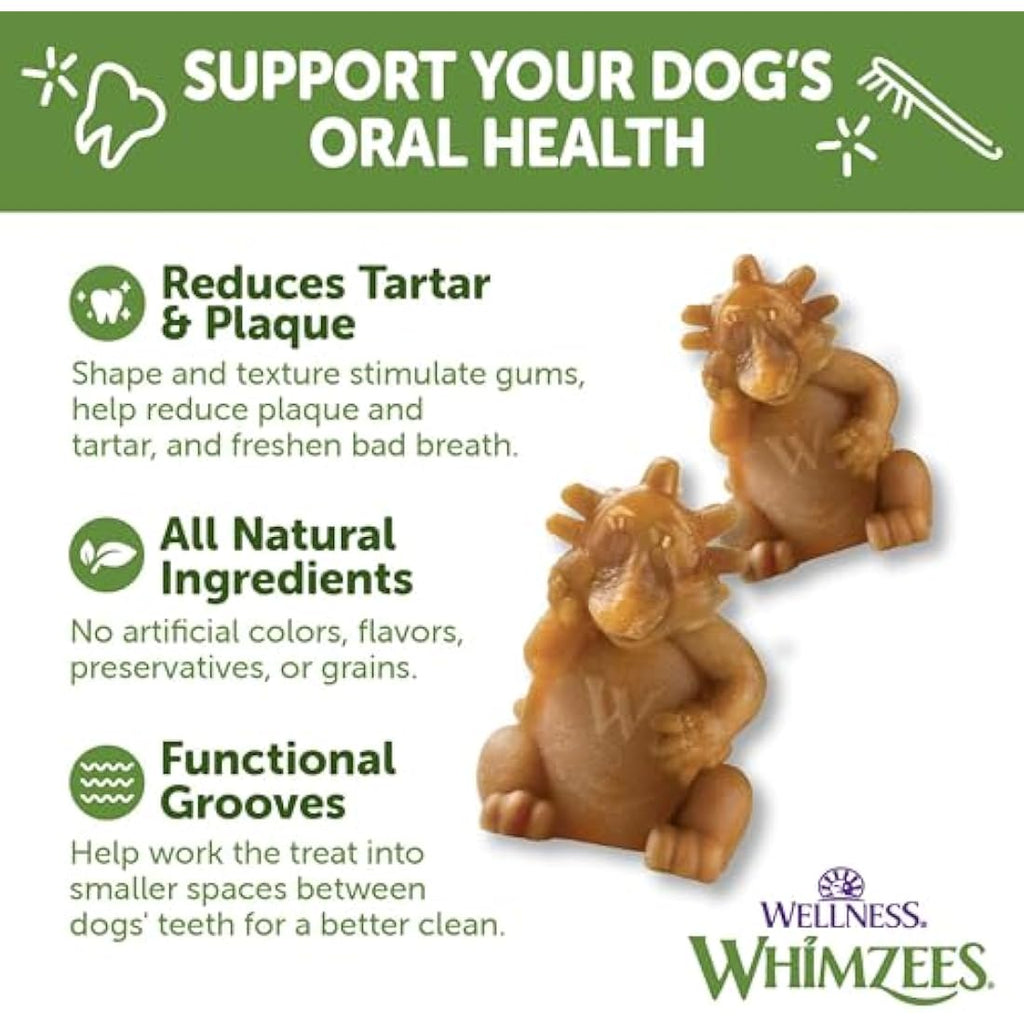 WHIMZEES Natural Dental Dog Treats – Hedgehog Shape, Large (7 Count)