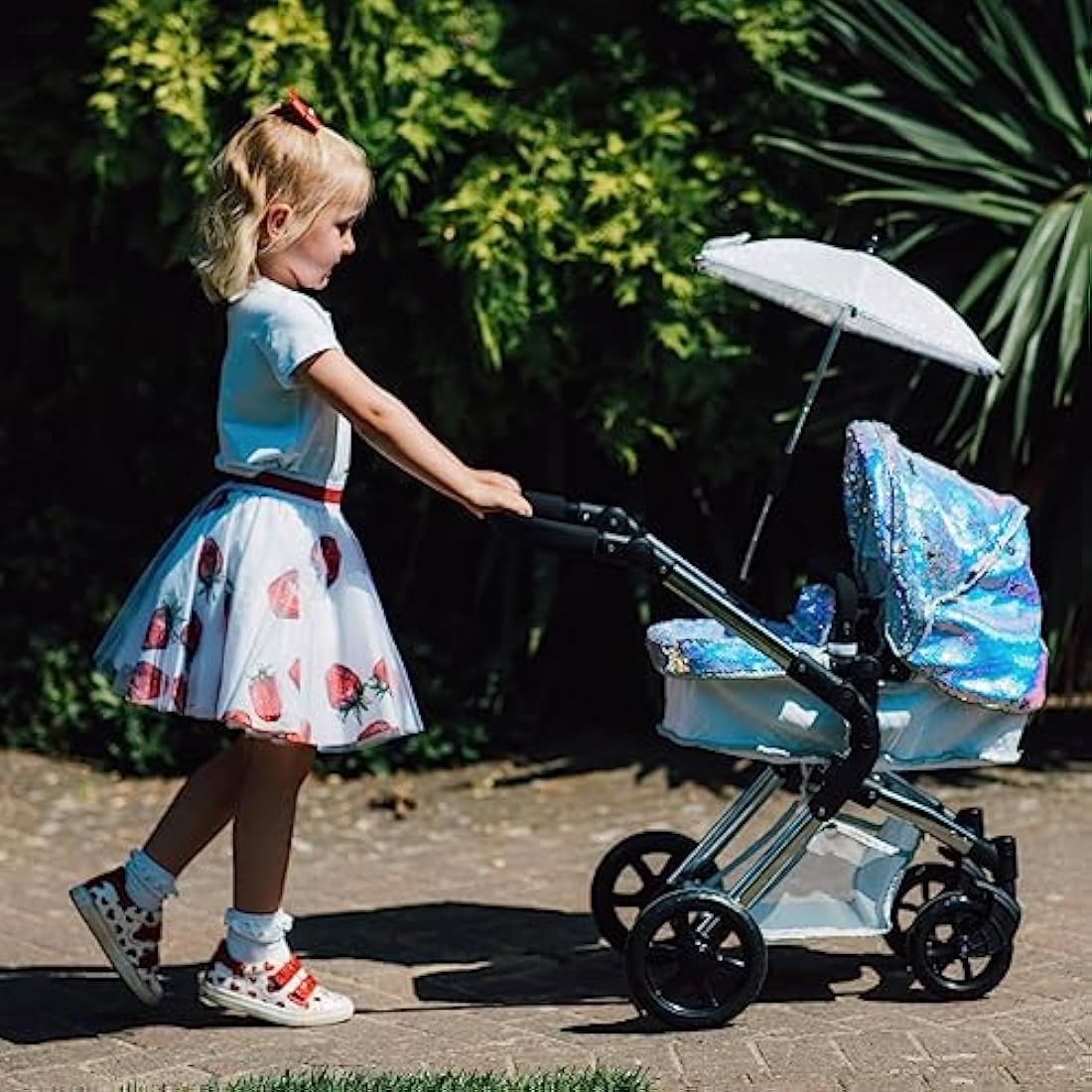 Roma Polly Mermaid Dolls Pram – 2-in-1 Toy Pushchair for Ages 3-9