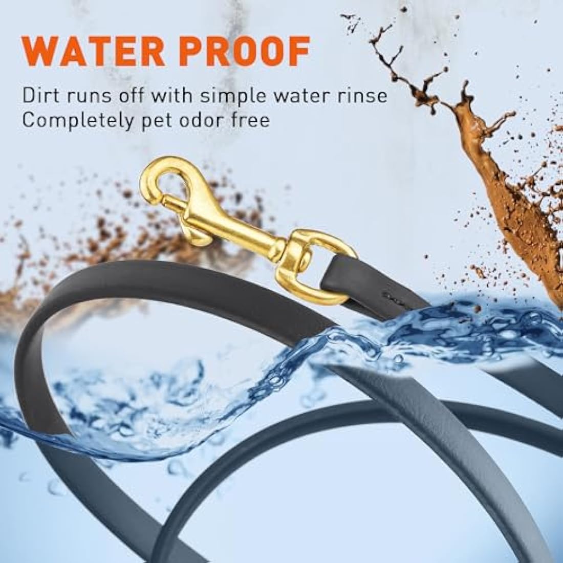 Viper Biothane Dog Tracking Lead – Waterproof Long Line Leash, 1/2" x 33ft