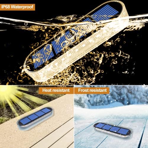Solar Deck Lights – IP68 Waterproof 30 LED Garden Step Lights, 6 Pack