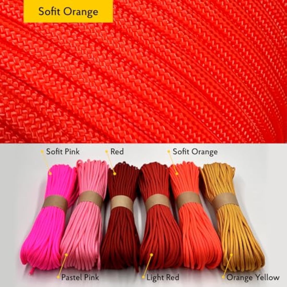 EDCX 550 Paracord Type III – 4mm Nylon Survival Rope for DIY & Camping