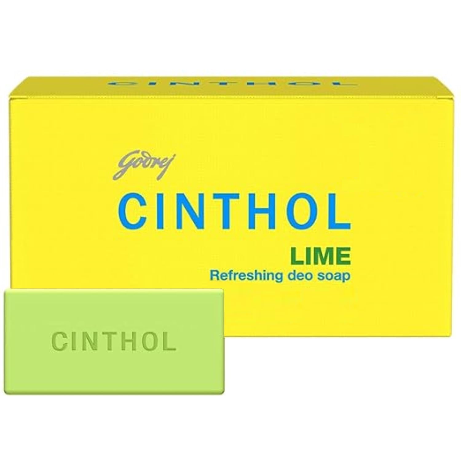 Cinthol Lime Refreshing Bathing Soap with Lemon Deo Fragrance - 75g (Pack of 4)