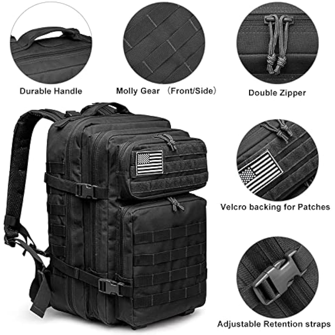 G4Free 40L Tactical Molle Backpack – Durable 1000D Hiking Assault Pack