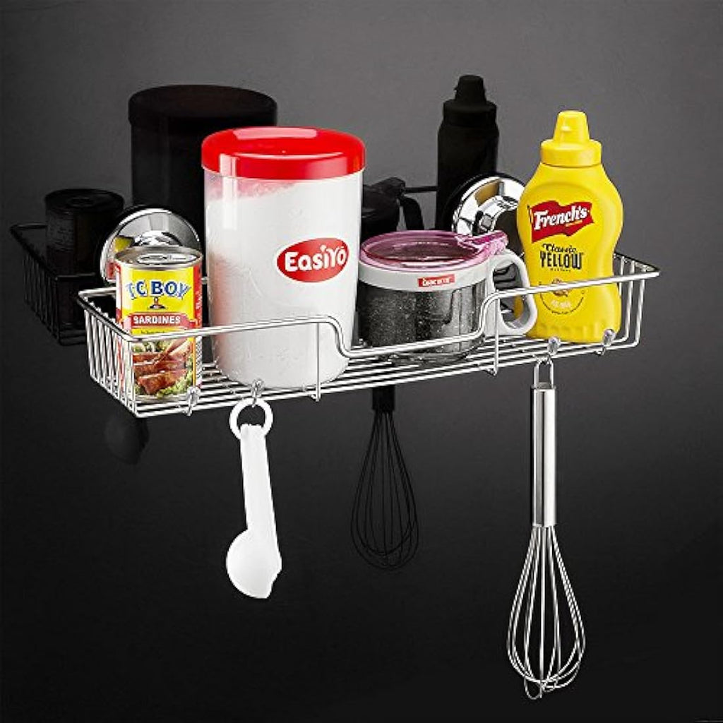 SANNO Suction Cup Shower Caddy – Rustproof Stainless Steel Basket (Set of 2)
