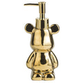 Jolof Store Gold Bear Ceramic Soap Dispenser - 8.4oz Porcelain Pump
