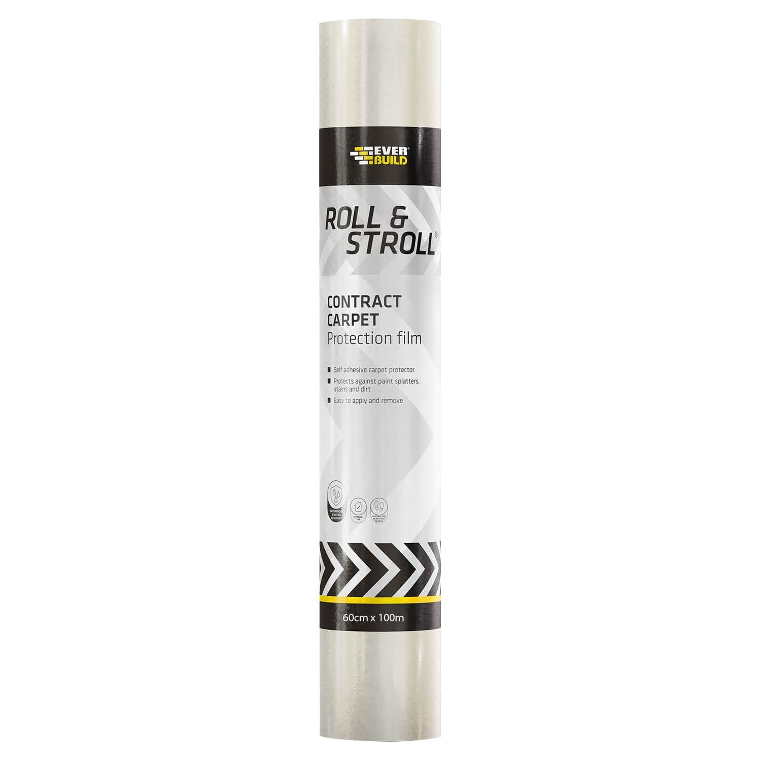 Everbuild Roll and Stroll Carpet Protector – Clear Waterproof Film – 600mm x 100m
