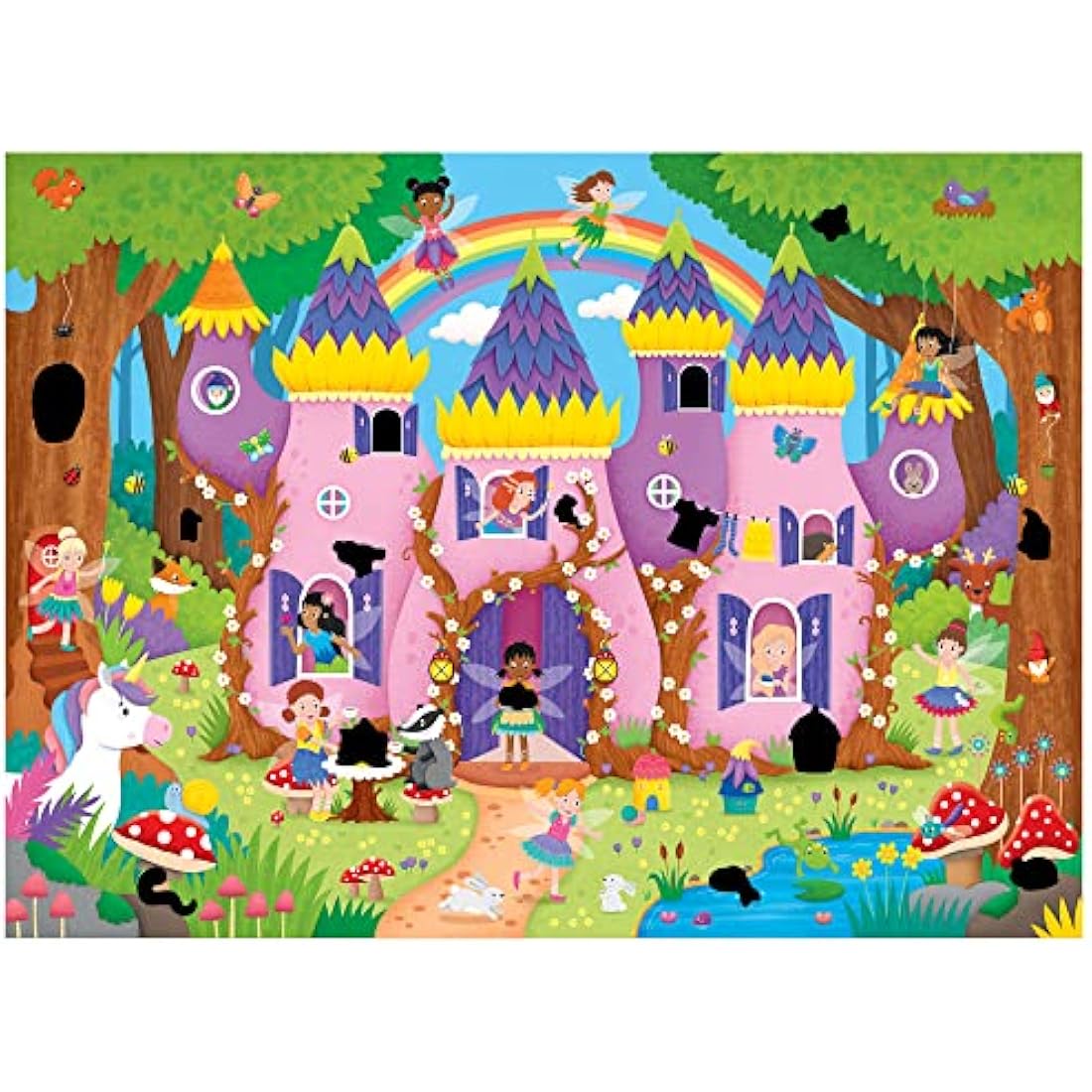 Galt Toys Magic Fairy Palace Jigsaw Puzzle – 50-Piece Rub-and-Reveal Toy