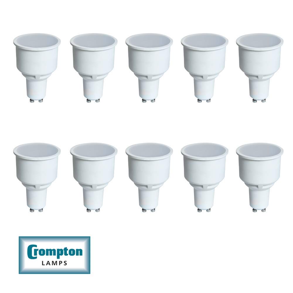 Crompton GU10 LED Long Neck Reflector Bulbs | 2700K Warm White | 10 Pack