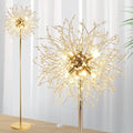Rayofly Modern Golden Fireworks Crystal Floor Lamp | 8-Light G9 Standing Lamp