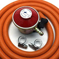 27mm Clip On Patio Gas Regulator with 1m Hose & Clips