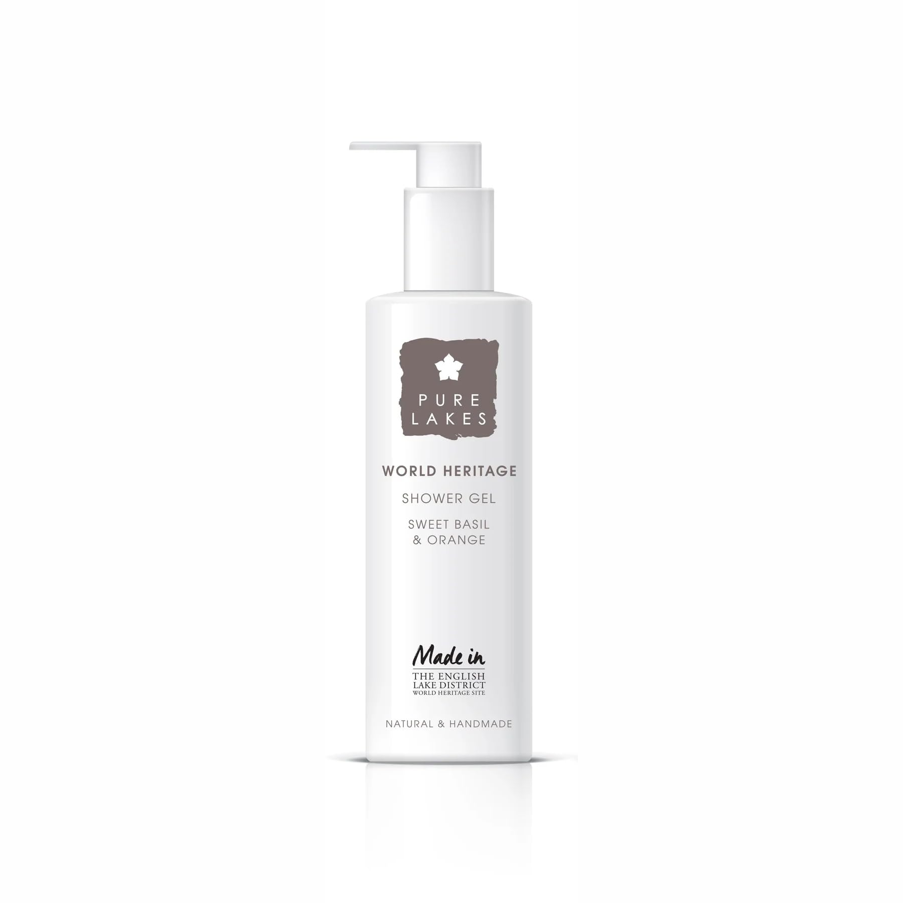 Pure Lakes Sweet Basil & Orange Organic Shower Gel - Vegan Body Wash