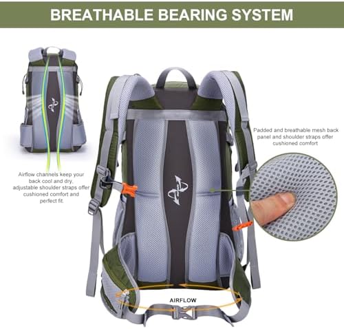 Mountaintop 40L Hiking Backpack | Lightweight Trekking Rucksack