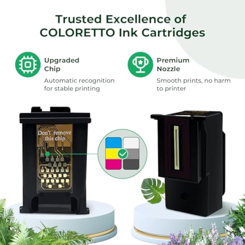 Coloretto PG-575XL CL-576XL Ink Cartridges for Canon TR4750i TS3550i | 2-Pack