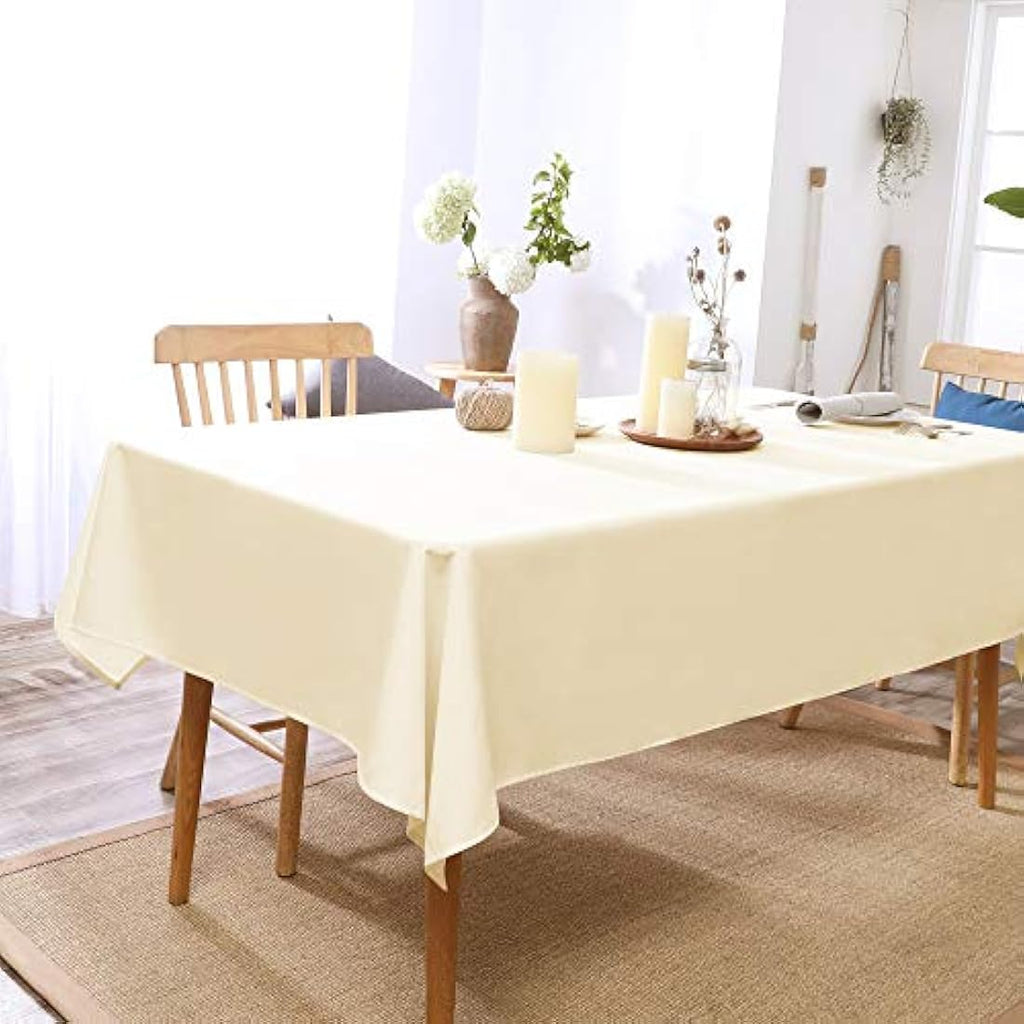Deconovo Oxford Fabric Tablecloth – Water Resistant & Wipe Clean, 59x79in