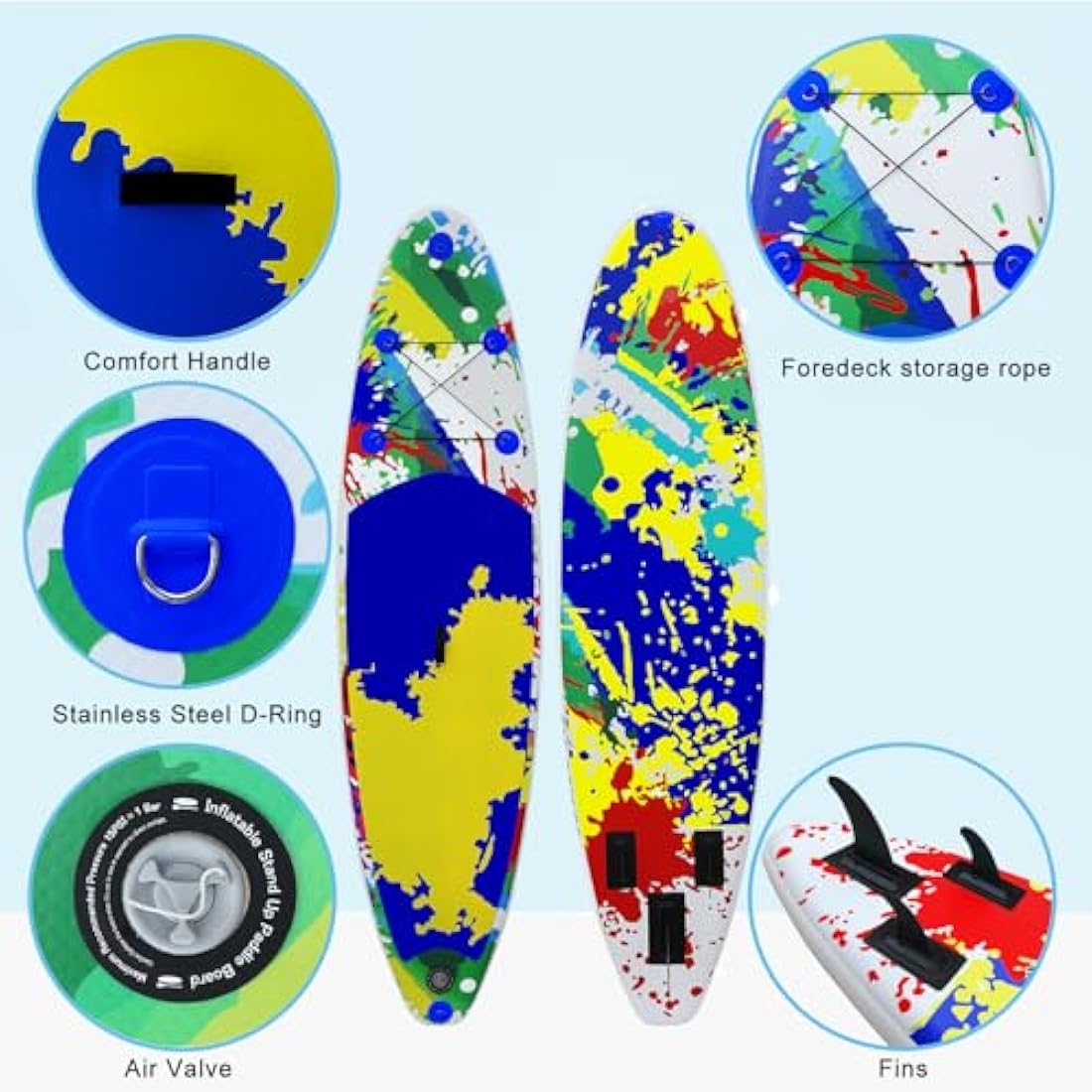 NO. 32 Inflatable Stand Up Paddle Board – 10'6" Beginner SUP Kit