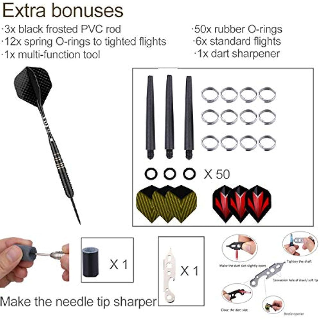 Sanfeng Steel Tip Darts Set – Professional Brass Barrels with Accessories