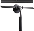 GlobaLink 10" Stainless Steel Shower Squeegee with Suction Hook | Black