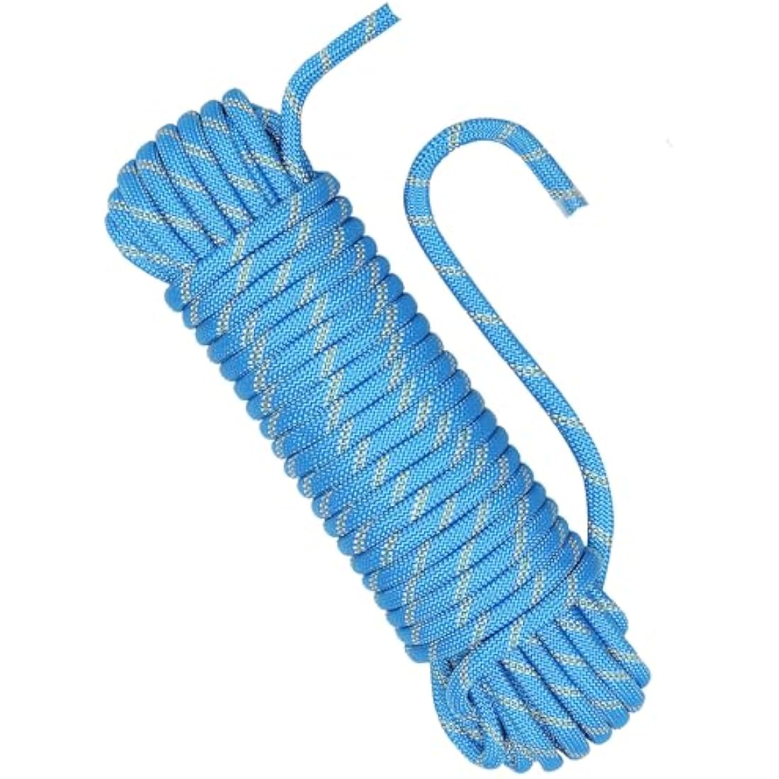 NorthPada 10mm x 30m Static Nylon Climbing Rope – Reflective Blue
