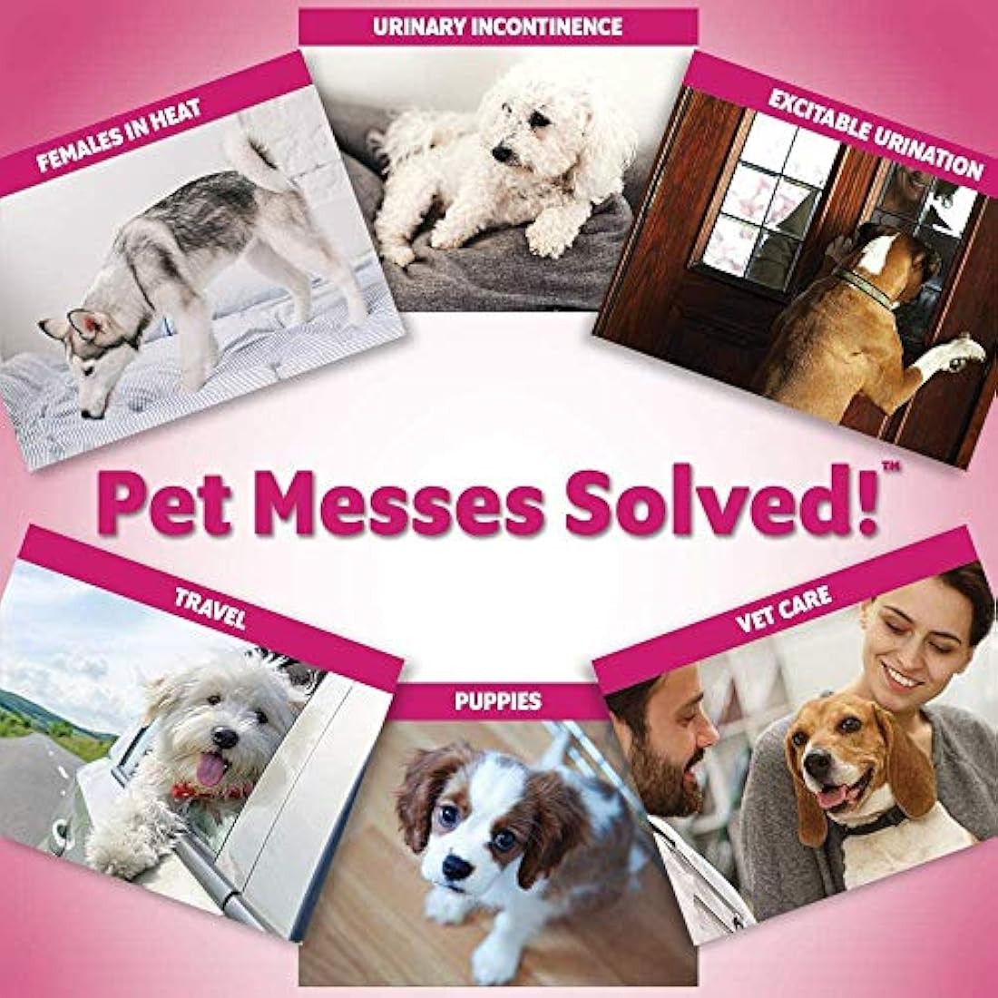 OUT! Pet Care Disposable Female Dog Diapers | Absorbent Toy Size | 18 Pack