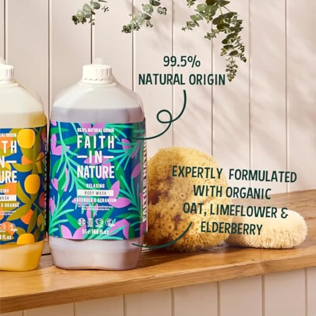 Faith In Nature Lavender & Geranium Body Wash - Vegan 5L Refill Pack